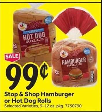 Stop & Shop Hamburger or Hot Dog Rolls