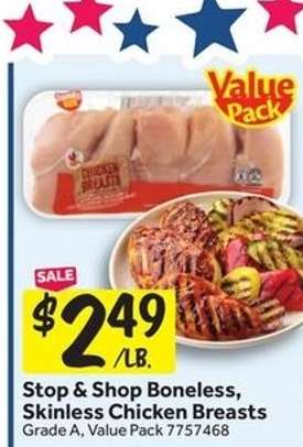 Stop & Shop Boneless, Skinless Chicken Breasts