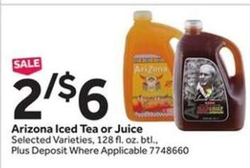 Arizona Iced Tea or Juice