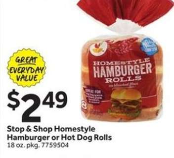 Stop & Shop Homestyle Hamburger or Hot Dog Rolls