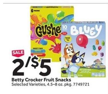 Betty Crocker Fruit Snacks