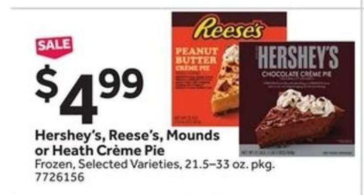 Hershey's, Reese's, Mounds or Heath Crème Pie