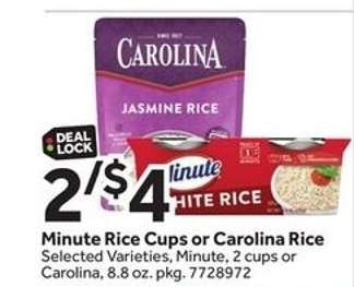 Minute Rice Cups or Carolina Rice