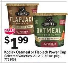 Kodiak Oatmeal or Flapjack Power Cup