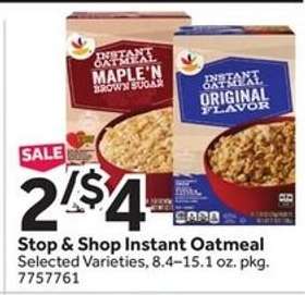 Stop & Shop Instant Oatmeal