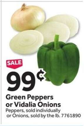 Green Peppers or Vidalia Onions