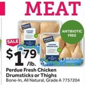 Perdue Fresh Chicken Drumsticks or Thighs