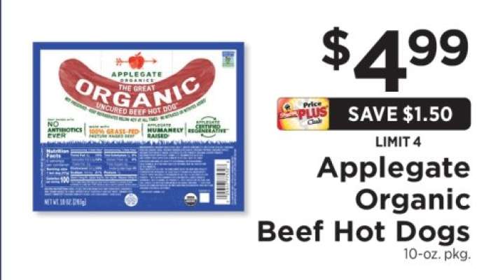 Applegate Organic Beef Hot Dogs
