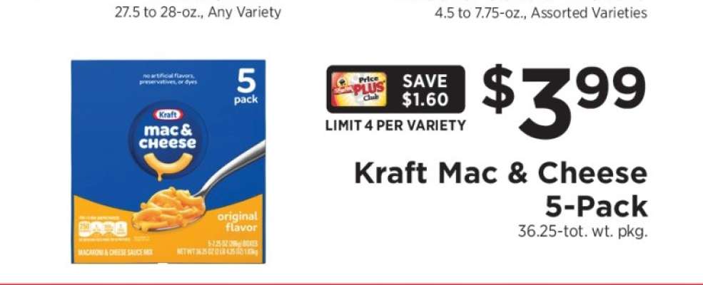 Kraft Mac & Cheese 5 Pack