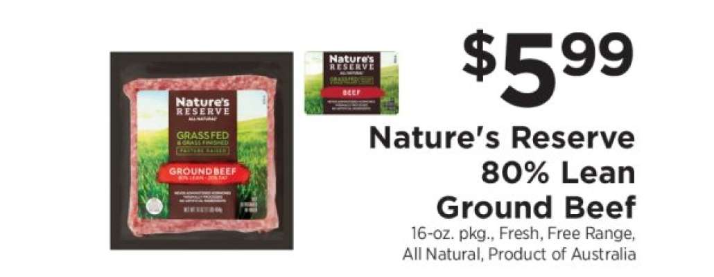 Nature's Reserve 80% Lean Ground Beef
