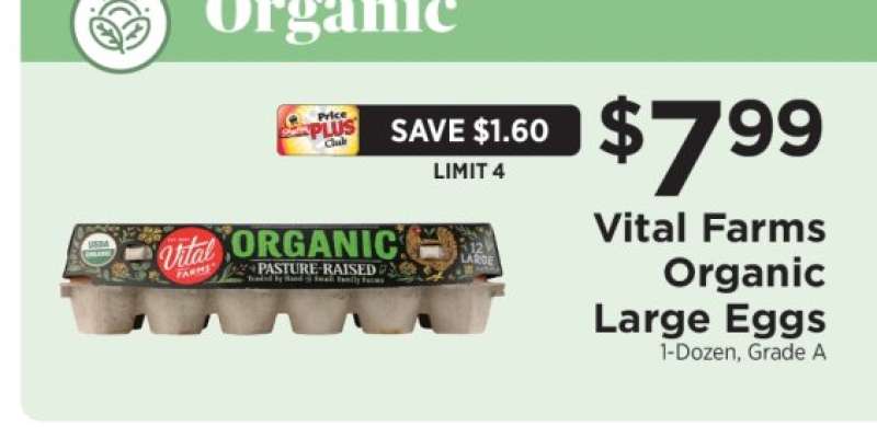 Vital Farms Organic Large Eggs