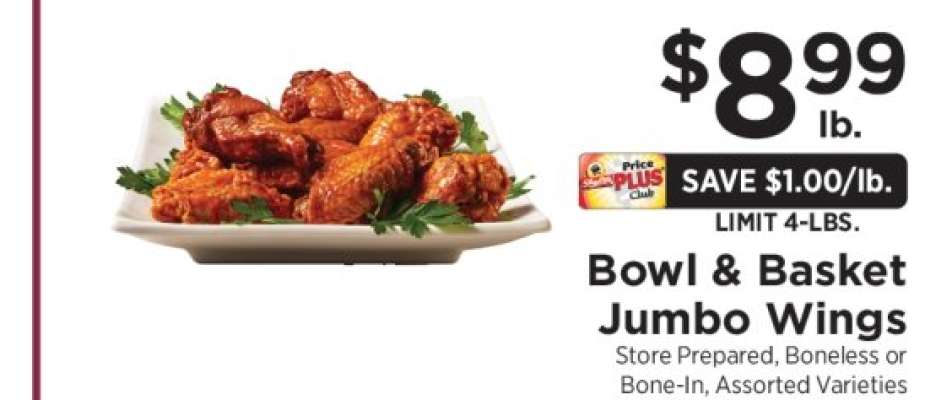 Bowl & Basket Jumbo Wings