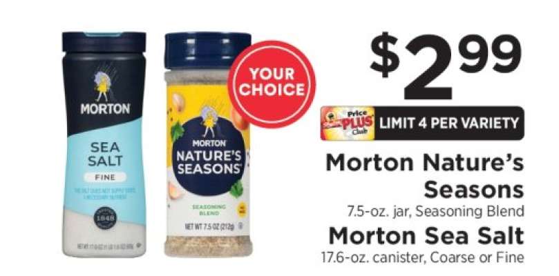 Morton Nature’s Seasons / Morton Sea Salt