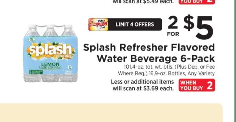 Splash Refresher Flavored Water Beverage 6-Pack