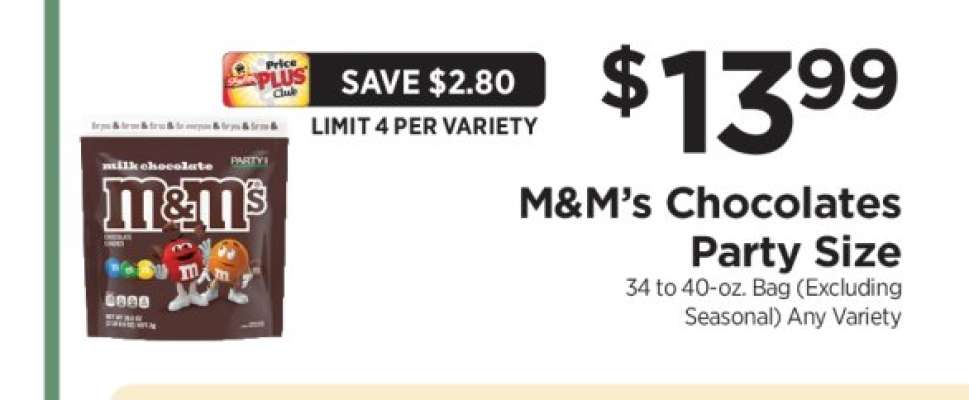 M&M's Chocolates Party Size