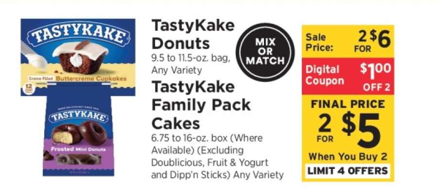 TastyKake Donuts & Family Pack Cakes