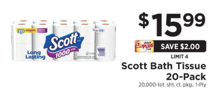 Scott Bath Tissue 20-Pack