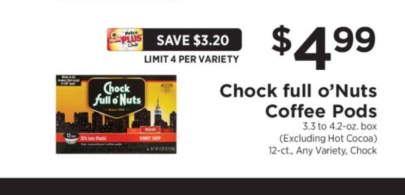 Chock full o'Nuts Coffee Pods