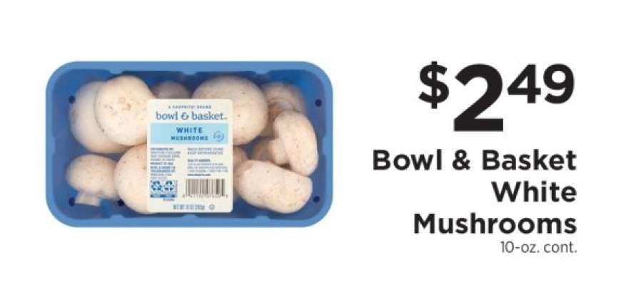 Bowl & Basket White Mushrooms