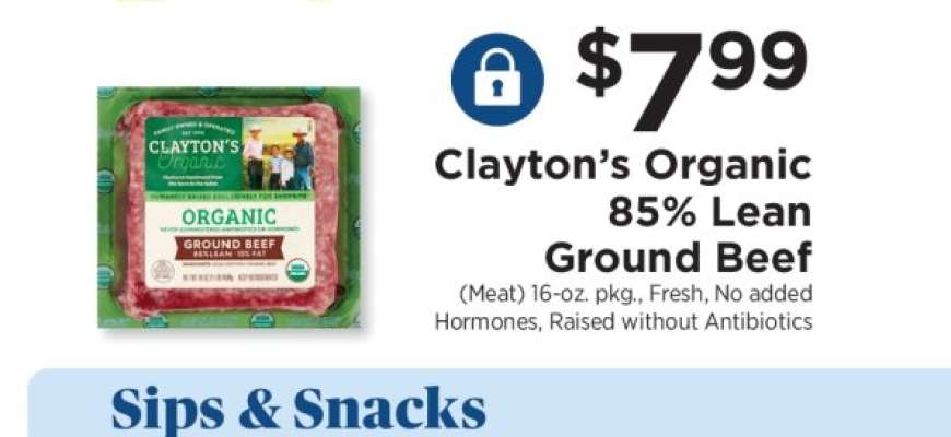 Clayton's Organic 85% Lean Ground Beef