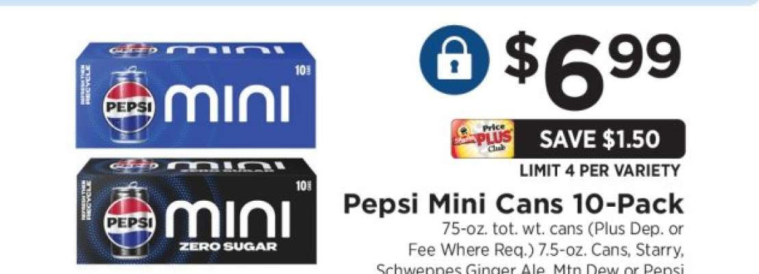Pepsi Mini Cans 10-Pack