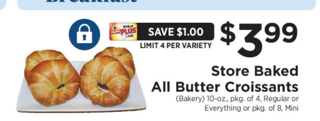 Store Baked All Butter Croissants