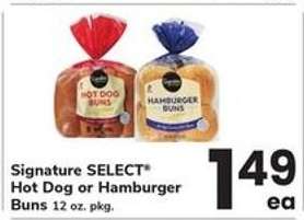 Signature SELECT Hot Dog or Hamburger Buns