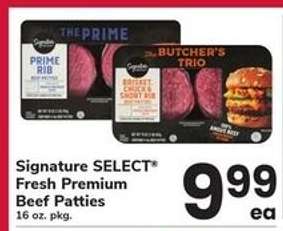 Signature SELECT Fresh Premium Beef Patties