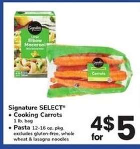 Signature SELECT Cooking Carrots & Pasta