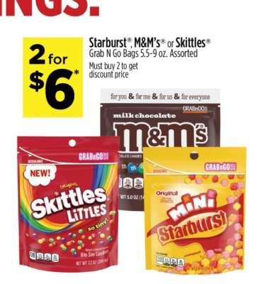 Starburst, M&M's or Skittles