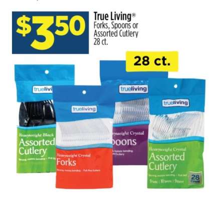 True Living® Forks, Spoons or Assorted Cutlery 28 ct.