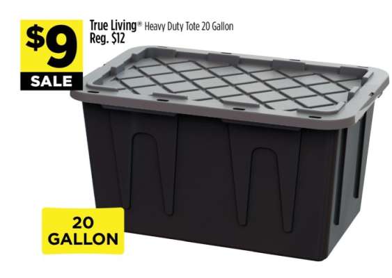 True Living Heavy Duty Tote 20 Gallon