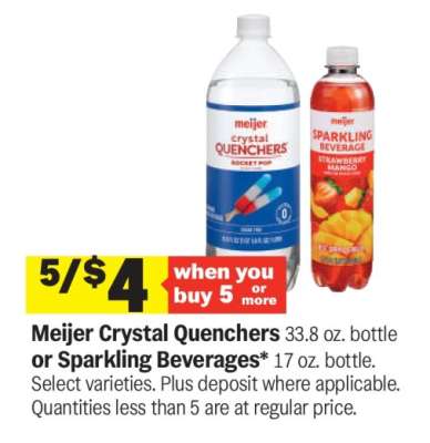 Meijer Crystal Quenchers or Sparkling Beverages