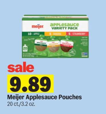 Meijer Applesauce Pouches