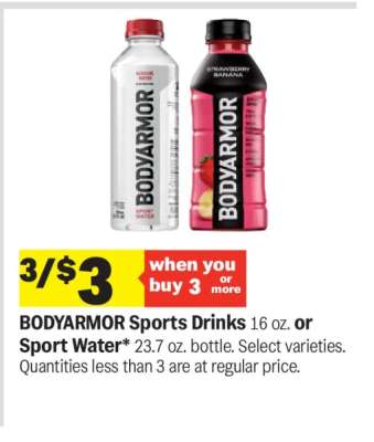 BODYARMOR Sports Drinks or Sport Water