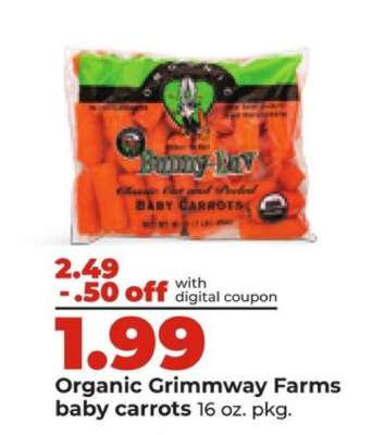 Organic Grimmway Farms baby carrots