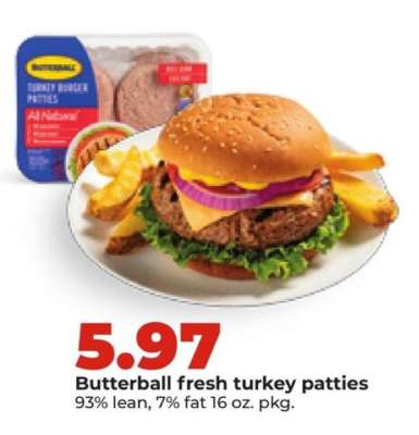 Butterball fresh turkey patties