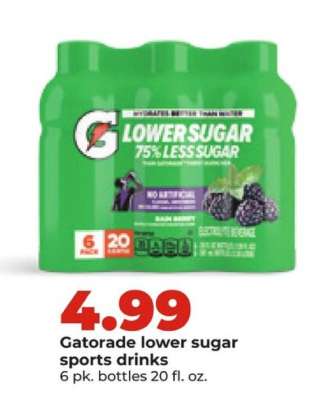 Gatorade lower sugar sports drinks