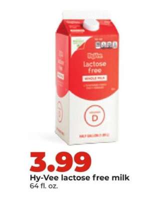 Hy-Vee lactose free milk
