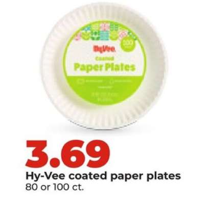 Hy-Vee coated paper plates