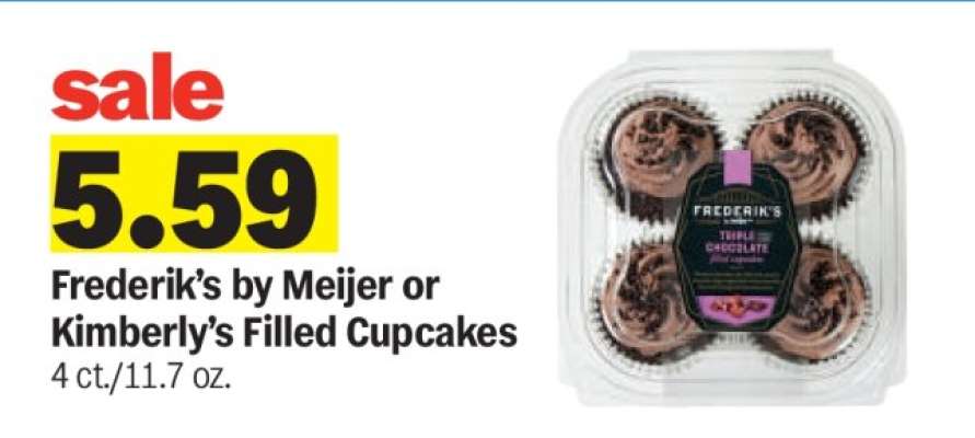 Frederik’s by Meijer or Kimberly’s Filled Cupcakes