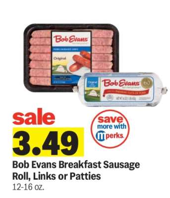 Bob Evans Breakfast Sausage Roll, Links or Patties