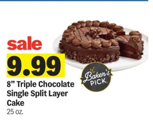 8” Triple Chocolate Single Split Layer Cake