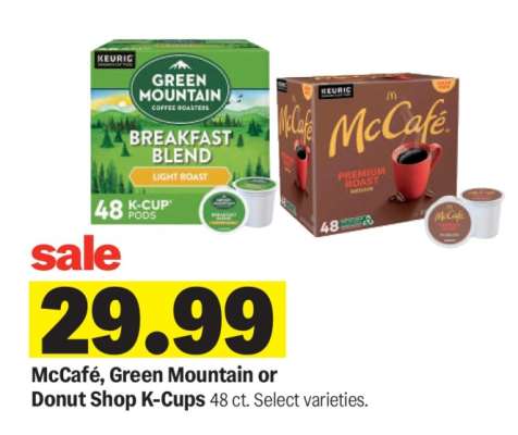McCafé, Green Mountain or Donut Shop K-Cups
