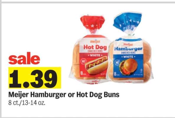 Meijer Hamburger or Hot Dog Buns