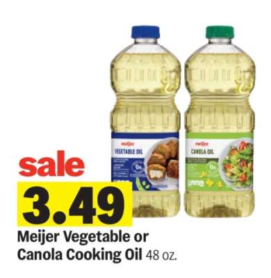 Meijer Vegetable or Canola Cooking Oil