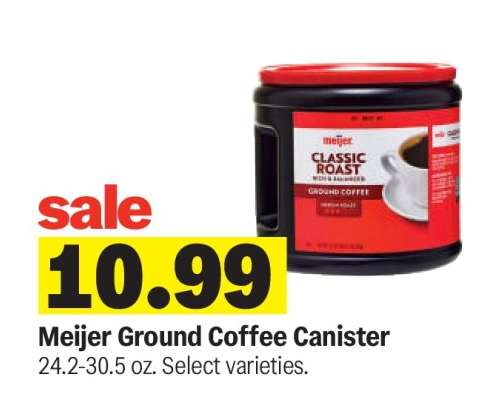 Meijer Ground Coffee Canister