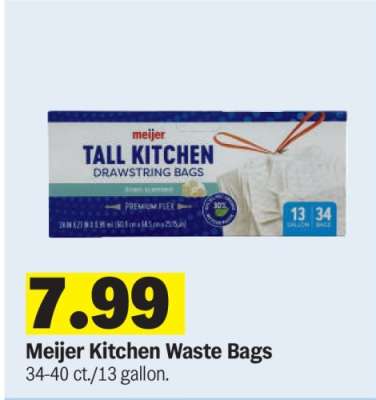 Meijer Kitchen Waste Bags