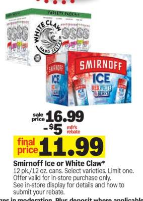 Smirnoff Ice or White Claw