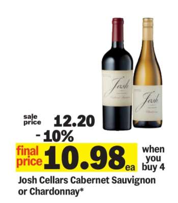 Josh Cellars Cabernet Sauvignon or Chardonnay*